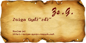 Zsiga Győző névjegykártya